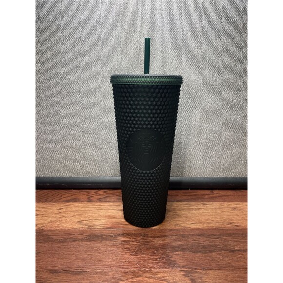 Starbucks Winter 2022 Matte Dark Green Studded Tumbler (Cold Cup) - Venti 24 oz - Picture 1 of 2